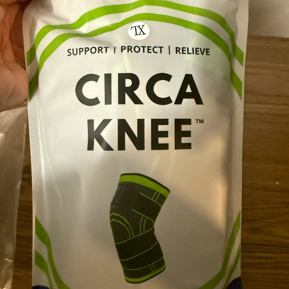 CIRCA KNEE Support Knee Sleeve for men, XL, 2 - Black with Lime Green Accents